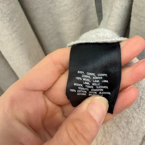 Anthropologie Moth Grey Long Wool Car Coat - Picture 5 of 6